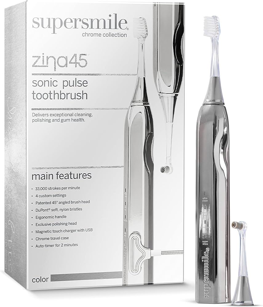 Supersmile Zina45 Deluxe Sonic Pulse Electric Toothbrush